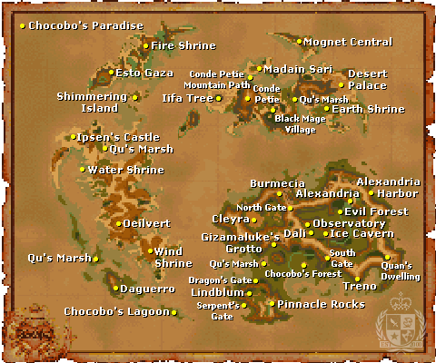 Mapa del mundo del FF IX, por poner un ejemplo